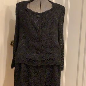 Vintage custom made skirt suit beautiful lace